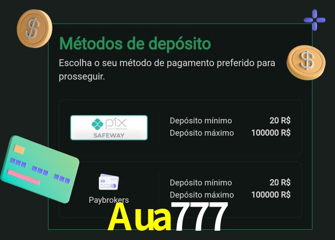 O cassino Aua777 oferece uma grande variedade de métodos de pagamento
